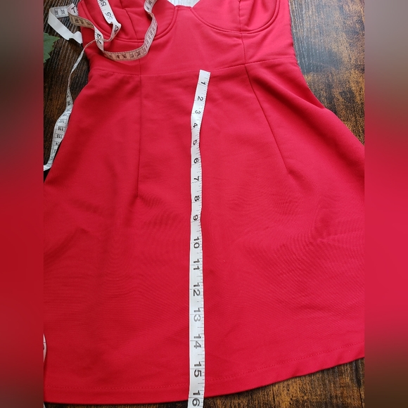 US4/ Princess Polly Novella mini red bustier balconette dress - Picture 6 of 12